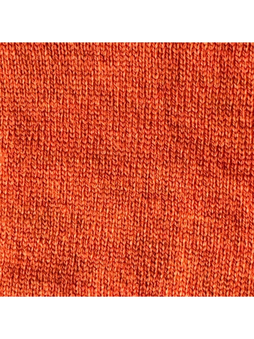 Brooks Brothers XL Mens V-Neck Sweater Burnt Orange Italian Wool Blend FLAW - Picture 5 of 7